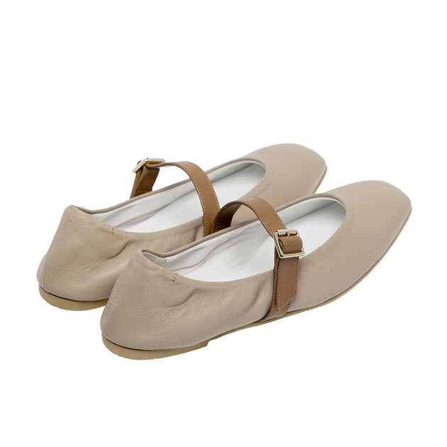 Flavie -Waterproof smooth Strap Beige ウォータープルーフ スムース