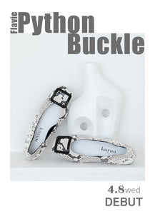 定番人気のパイソンプリントにバックル付きデザインが登場！