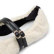 [11/28(fri) 20:00～先行発売]Flavie -Boa Cloth Double Strap Ivory　ボアクロス ダブルストラップ アイボリー