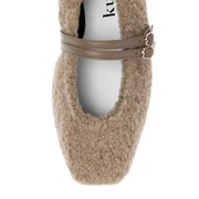 [11/28(fri) 20:00～先行発売]Flavie -Boa Cloth Double Strap Grege　ボアクロス ダブルストラップ グレージュ