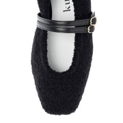 [11/28(fri) 20:00～先行発売]Flavie -Boa Cloth Double Strap Black　ボアクロス ダブルストラップ ブラック