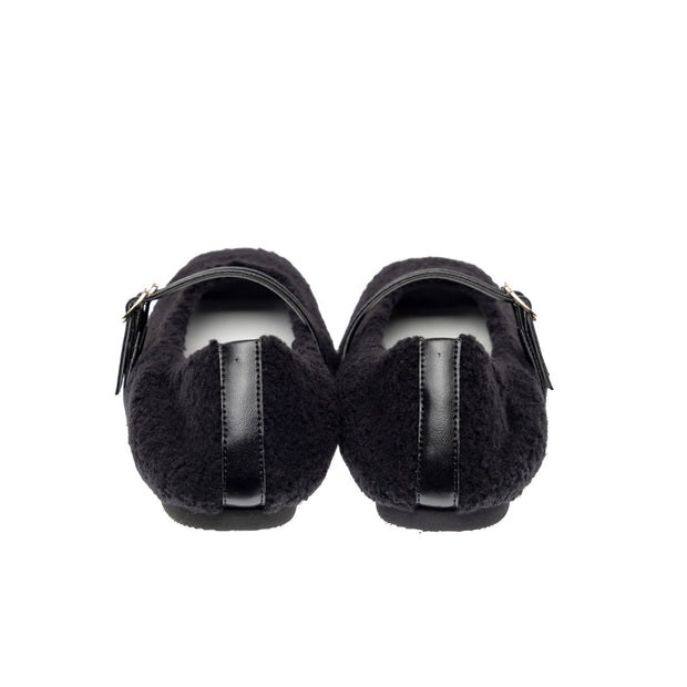 [11/28(fri) 20:00～先行発売]Flavie -Boa Cloth Double Strap Black　ボアクロス ダブルストラップ ブラック