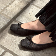 Giselle -Sheer lame cloth Black シアーラメクロス ブラック kurun クルン kuruntokyo 入学式 卒業式 クルントウキョウ 疲れない 痛くない madeinjapan 日本製 本革 バレエシューズ フラットシューズ パンプス kurunTOKYO mdmバレエシューズwaterproof レインシューズ 小さいサイズ 大きいサイズ 26cm 21.5cm 26cm 25.5cm 25cm 22cm