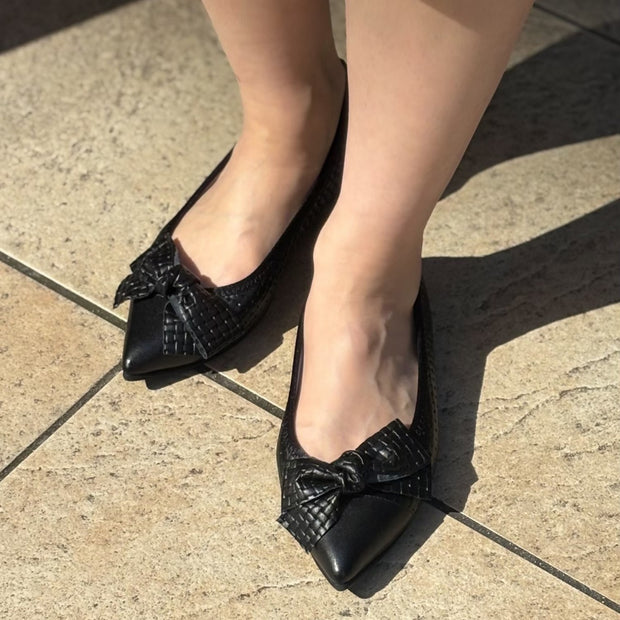 Mathilde -Waterproof Mesh embossed Black ウォータープルーフメッシュ ブラック kurun クルン kuruntokyo 入学式 卒業式 クルントウキョウ 疲れない 痛くない madeinjapan 日本製 本革 バレエシューズ フラットシューズ パンプス kurunTOKYO mdmバレエシューズwaterproof レインシューズ 小さいサイズ 大きいサイズ 26cm 21.5cm 26cm 25.5cm 25cm 22cm