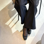 Giselle -Flower lace glitter Black フラワーレースグリッター ブラック kurun クルン kuruntokyo 入学式 卒業式 クルントウキョウ 疲れない 痛くない madeinjapan 日本製 本革 バレエシューズ フラットシューズ パンプス kurunTOKYO mdmバレエシューズwaterproof レインシューズ 小さいサイズ 大きいサイズ 26cm 21.5cm 26cm 25.5cm 25cm 22cm