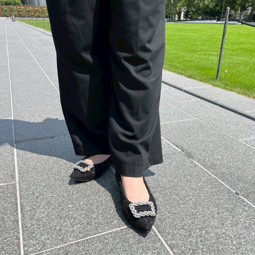 Inès -Fringe cloth bijou Black フリンジクロス ビジュー ブラック