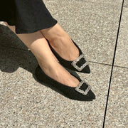 [10/31(fri)20:00 再入荷] Inès -Fringe cloth bijou Black フリンジクロス ビジュー ブラック kurun クルン kuruntokyo 入学式 卒業式 クルントウキョウ 疲れない 痛くない madeinjapan 日本製 本革 バレエシューズ フラットシューズ パンプス kurunTOKYO mdmバレエシューズwaterproof レインシューズ 小さいサイズ 大きいサイズ 26cm 21.5cm 26cm 25.5cm 25cm 22cm