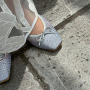 Giselle -Sheer lame cloth Silver シアーラメクロス シルバー kurun クルン kuruntokyo 入学式 卒業式 クルントウキョウ 疲れない 痛くない madeinjapan 日本製 本革 バレエシューズ フラットシューズ パンプス kurunTOKYO mdmバレエシューズwaterproof レインシューズ 小さいサイズ 大きいサイズ 26cm 21.5cm 26cm 25.5cm 25cm 22cm