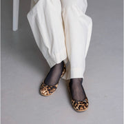 Pauline -Waterproof satin leopardprint Brown ウォータープルーフ サテンレオパードプリント ブラウン kurun クルン kuruntokyo 入学式 卒業式 クルントウキョウ 疲れない 痛くない madeinjapan 日本製 本革 バレエシューズ フラットシューズ パンプス kurunTOKYO mdmバレエシューズwaterproof レインシューズ 小さいサイズ 大きいサイズ 26cm 21.5cm 26cm 25.5cm 25cm 22cm