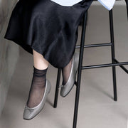 Giselle -Waterproof Soft Shrink Gray ウォータープルーフ ソフトシュリンク グレー kurun クルン kuruntokyo 入学式 卒業式 クルントウキョウ 疲れない 痛くない madeinjapan 日本製 本革 バレエシューズ フラットシューズ パンプス kurunTOKYO mdmバレエシューズwaterproof レインシューズ 小さいサイズ 大きいサイズ 26cm 21.5cm 26cm 25.5cm 25cm 22cm