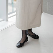 Giselle -Waterproof Soft Shrink Buckle Black ウォータープルーフ ソフトシュリンク バックルブラック kurun クルン kuruntokyo 入学式 卒業式 クルントウキョウ 疲れない 痛くない madeinjapan 日本製 本革 バレエシューズ フラットシューズ パンプス kurunTOKYO mdmバレエシューズwaterproof レインシューズ 小さいサイズ 大きいサイズ 26cm 21.5cm 26cm 25.5cm 25cm 22cm