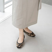 Giselle -Waterproof satin leopardprint Grege ウォータープルーフ サテンレオパードプリント グレージュ kurun クルン kuruntokyo 入学式 卒業式 クルントウキョウ 疲れない 痛くない madeinjapan 日本製 本革 バレエシューズ フラットシューズ パンプス kurunTOKYO mdmバレエシューズwaterproof レインシューズ 小さいサイズ 大きいサイズ 26cm 21.5cm 26cm 25.5cm 25cm 22cm