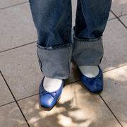 Giselle -Waterproof Soft Shrink Royal blue ウォータープルーフ ソフトシュリンク ロイヤルブルー kurun クルン kuruntokyo 入学式 卒業式 クルントウキョウ 疲れない 痛くない madeinjapan 日本製 本革 バレエシューズ フラットシューズ パンプス kurunTOKYO mdmバレエシューズwaterproof レインシューズ 小さいサイズ 大きいサイズ 26cm 21.5cm 26cm 25.5cm 25cm 22cm