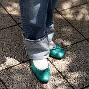 Giselle -Waterproof Soft Shrink Ivy Green ウォータープルーフ ソフトシュリンク アイビーグリーン kurun クルン kuruntokyo 入学式 卒業式 クルントウキョウ 疲れない 痛くない madeinjapan 日本製 本革 バレエシューズ フラットシューズ パンプス kurunTOKYO mdmバレエシューズwaterproof レインシューズ 小さいサイズ 大きいサイズ 26cm 21.5cm 26cm 25.5cm 25cm 22cm