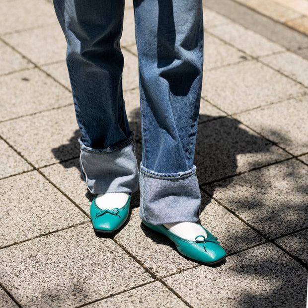 Giselle -Waterproof Soft Shrink Ivy Green ウォータープルーフ ソフトシュリンク アイビーグリーン kurun クルン kuruntokyo 入学式 卒業式 クルントウキョウ 疲れない 痛くない madeinjapan 日本製 本革 バレエシューズ フラットシューズ パンプス kurunTOKYO mdmバレエシューズwaterproof レインシューズ 小さいサイズ 大きいサイズ 26cm 21.5cm 26cm 25.5cm 25cm 22cm