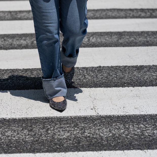 [9/24(wed)20:00～販売開始]Inès -Fringe cloth Silver フリンジクロス シルバー kurun クルン kuruntokyo 入学式 卒業式 クルントウキョウ 疲れない 痛くない madeinjapan 日本製 本革 バレエシューズ フラットシューズ パンプス kurunTOKYO mdmバレエシューズwaterproof レインシューズ 小さいサイズ 大きいサイズ 26cm 21.5cm 26cm 25.5cm 25cm 22cm