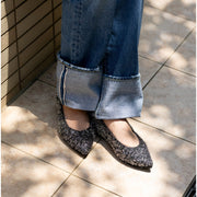 [9/24(wed)20:00～販売開始]Inès -Fringe cloth Silver フリンジクロス シルバー kurun クルン kuruntokyo 入学式 卒業式 クルントウキョウ 疲れない 痛くない madeinjapan 日本製 本革 バレエシューズ フラットシューズ パンプス kurunTOKYO mdmバレエシューズwaterproof レインシューズ 小さいサイズ 大きいサイズ 26cm 21.5cm 26cm 25.5cm 25cm 22cm