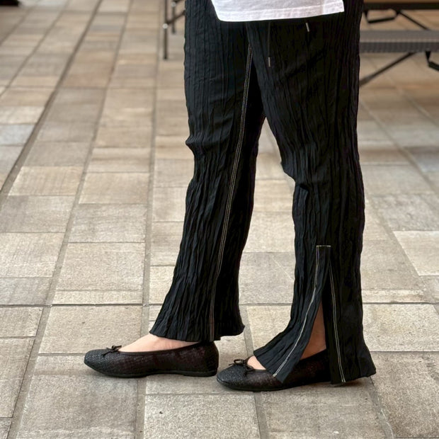 Giselle -Sheer lame cloth Black シアーラメクロス ブラック kurun クルン kuruntokyo 入学式 卒業式 クルントウキョウ 疲れない 痛くない madeinjapan 日本製 本革 バレエシューズ フラットシューズ パンプス kurunTOKYO mdmバレエシューズwaterproof レインシューズ 小さいサイズ 大きいサイズ 26cm 21.5cm 26cm 25.5cm 25cm 22cm