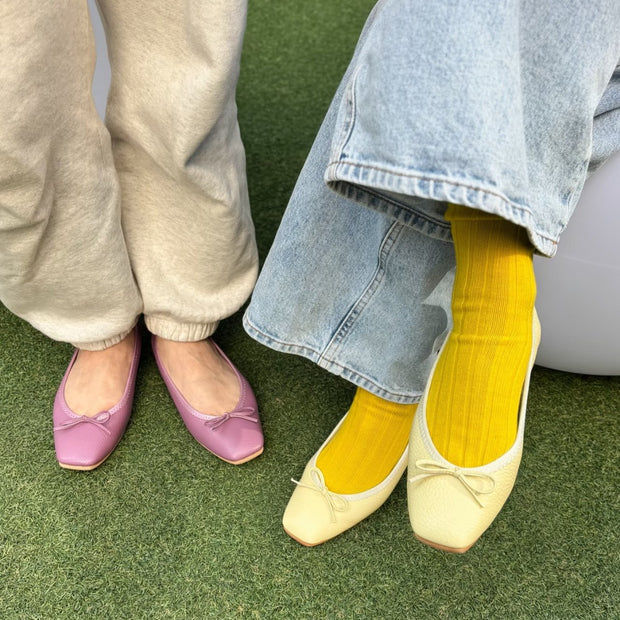 Giselle -Waterproof Soft Shrink Milky yellow ウォータープルーフ ソフトシュリンク ミルキーイエロー kurun クルン kuruntokyo 入学式 卒業式 クルントウキョウ 疲れない 痛くない madeinjapan 日本製 本革 バレエシューズ フラットシューズ パンプス kurunTOKYO mdmバレエシューズwaterproof レインシューズ 小さいサイズ 大きいサイズ 26cm 21.5cm 26cm 25.5cm 25cm 22cm