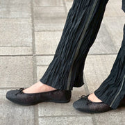 Giselle -Sheer lame cloth Black シアーラメクロス ブラック kurun クルン kuruntokyo 入学式 卒業式 クルントウキョウ 疲れない 痛くない madeinjapan 日本製 本革 バレエシューズ フラットシューズ パンプス kurunTOKYO mdmバレエシューズwaterproof レインシューズ 小さいサイズ 大きいサイズ 26cm 21.5cm 26cm 25.5cm 25cm 22cm