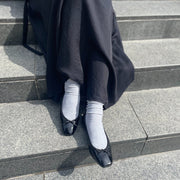 Giselle -Enamel Black エナメル ブラック kurun クルン kuruntokyo 入学式 卒業式 クルントウキョウ 疲れない 痛くない madeinjapan 日本製 本革 バレエシューズ フラットシューズ パンプス kurunTOKYO mdmバレエシューズwaterproof レインシューズ 小さいサイズ 大きいサイズ 26cm 21.5cm 26cm 25.5cm 25cm 22cm