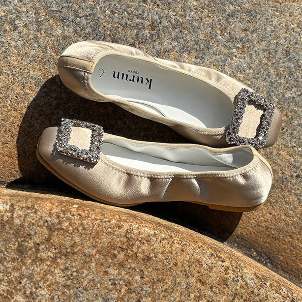 [期間限定 受注生産] Giselle -Waterproof Satin bijou Beige　ウォータープルーフサテン ベージュ