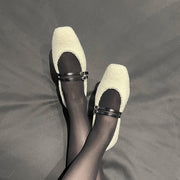 [11/28(fri) 20:00～先行発売]Flavie -Boa Cloth Double Strap Ivory　ボアクロス ダブルストラップ アイボリー