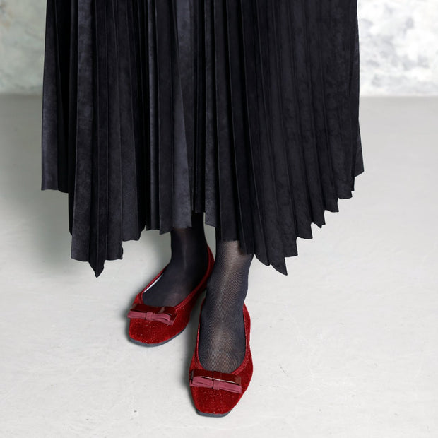 [10/8(wed)20:00～発売開始]Giselle -Lame velour cloth Bordeaux ラメベロアクロス ボルドー kurun クルン kuruntokyo 入学式 卒業式 クルントウキョウ 疲れない 痛くない madeinjapan 日本製 本革 バレエシューズ フラットシューズ パンプス kurunTOKYO mdmバレエシューズwaterproof レインシューズ 小さいサイズ 大きいサイズ 26cm 21.5cm 26cm 25.5cm 25cm 22cm