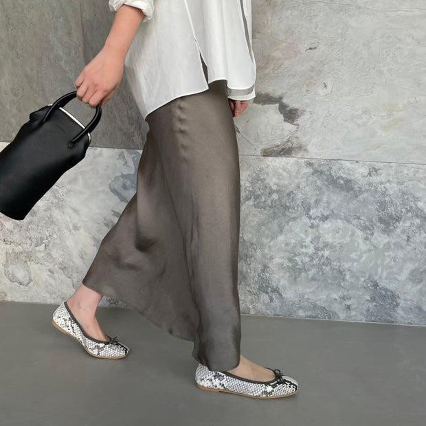 Giselle -Pythonprint Gray パイソンプリント グレー(Limited) kurun クルン kuruntokyo 入学式 卒業式 クルントウキョウ 疲れない 痛くない madeinjapan 日本製 本革 バレエシューズ フラットシューズ パンプス kurunTOKYO mdmバレエシューズwaterproof レインシューズ 小さいサイズ 大きいサイズ 26cm 21.5cm 26cm 25.5cm 25cm 22cm