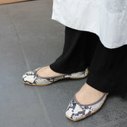 Giselle -Pythonprint Gray パイソンプリント グレー(Limited) kurun クルン kuruntokyo 入学式 卒業式 クルントウキョウ 疲れない 痛くない madeinjapan 日本製 本革 バレエシューズ フラットシューズ パンプス kurunTOKYO mdmバレエシューズwaterproof レインシューズ 小さいサイズ 大きいサイズ 26cm 21.5cm 26cm 25.5cm 25cm 22cm