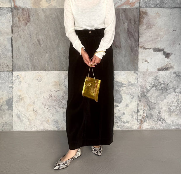 Inès -Pythonprint Black　パイソンプリント ブラック