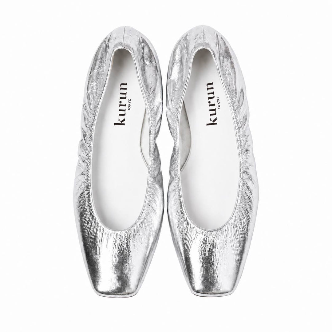 靴 kurun TOKYO Giselle Foil Silver SQUARE TOE – kurun TOKYO