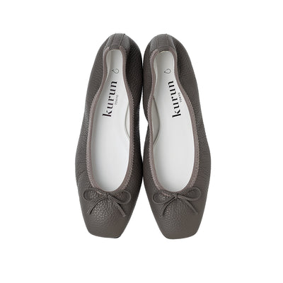 Giselle -Waterproof Soft Shrink Gray ウォータープルーフ ソフトシュリンク グレー kurun クルン kuruntokyo 入学式 卒業式 クルントウキョウ 疲れない 痛くない madeinjapan 日本製 本革 バレエシューズ フラットシューズ パンプス kurunTOKYO mdmバレエシューズwaterproof レインシューズ 小さいサイズ 大きいサイズ 26cm 21.5cm 26cm 25.5cm 25cm 22cm