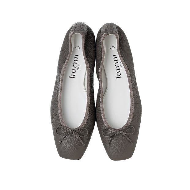 Giselle -Waterproof Soft Shrink Gray ウォータープルーフ ソフトシュリンク グレー kurun クルン kuruntokyo 入学式 卒業式 クルントウキョウ 疲れない 痛くない madeinjapan 日本製 本革 バレエシューズ フラットシューズ パンプス kurunTOKYO mdmバレエシューズwaterproof レインシューズ 小さいサイズ 大きいサイズ 26cm 21.5cm 26cm 25.5cm 25cm 22cm