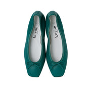 Giselle -Waterproof Soft Shrink Ivy Green ウォータープルーフ ソフトシュリンク アイビーグリーン kurun クルン kuruntokyo 入学式 卒業式 クルントウキョウ 疲れない 痛くない madeinjapan 日本製 本革 バレエシューズ フラットシューズ パンプス kurunTOKYO mdmバレエシューズwaterproof レインシューズ 小さいサイズ 大きいサイズ 26cm 21.5cm 26cm 25.5cm 25cm 22cm