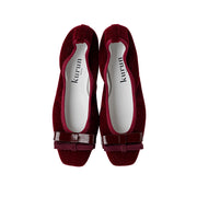 [10/8(wed)20:00～発売開始]Giselle -Lame velour cloth Bordeaux ラメベロアクロス ボルドー kurun クルン kuruntokyo 入学式 卒業式 クルントウキョウ 疲れない 痛くない madeinjapan 日本製 本革 バレエシューズ フラットシューズ パンプス kurunTOKYO mdmバレエシューズwaterproof レインシューズ 小さいサイズ 大きいサイズ 26cm 21.5cm 26cm 25.5cm 25cm 22cm