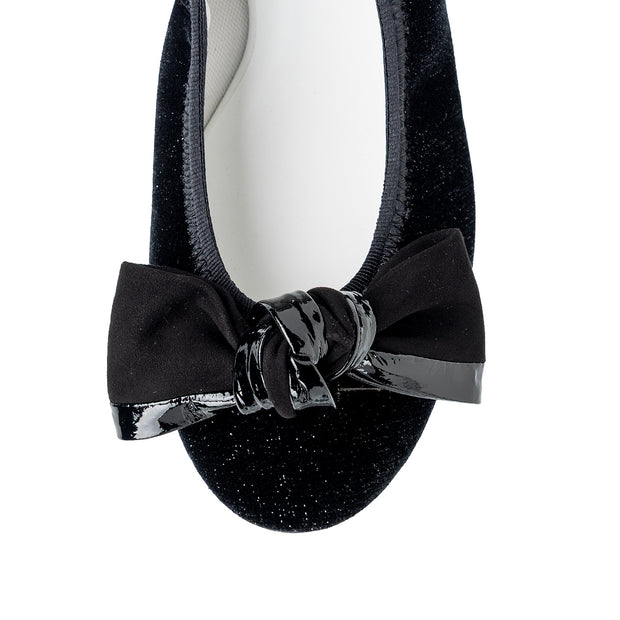 [10/8(wed)20:00～発売開始]Pauline -Lame velour cloth Black ラメベロアクロス ブラック kurun クルン kuruntokyo 入学式 卒業式 クルントウキョウ 疲れない 痛くない madeinjapan 日本製 本革 バレエシューズ フラットシューズ パンプス kurunTOKYO mdmバレエシューズwaterproof レインシューズ 小さいサイズ 大きいサイズ 26cm 21.5cm 26cm 25.5cm 25cm 22cm