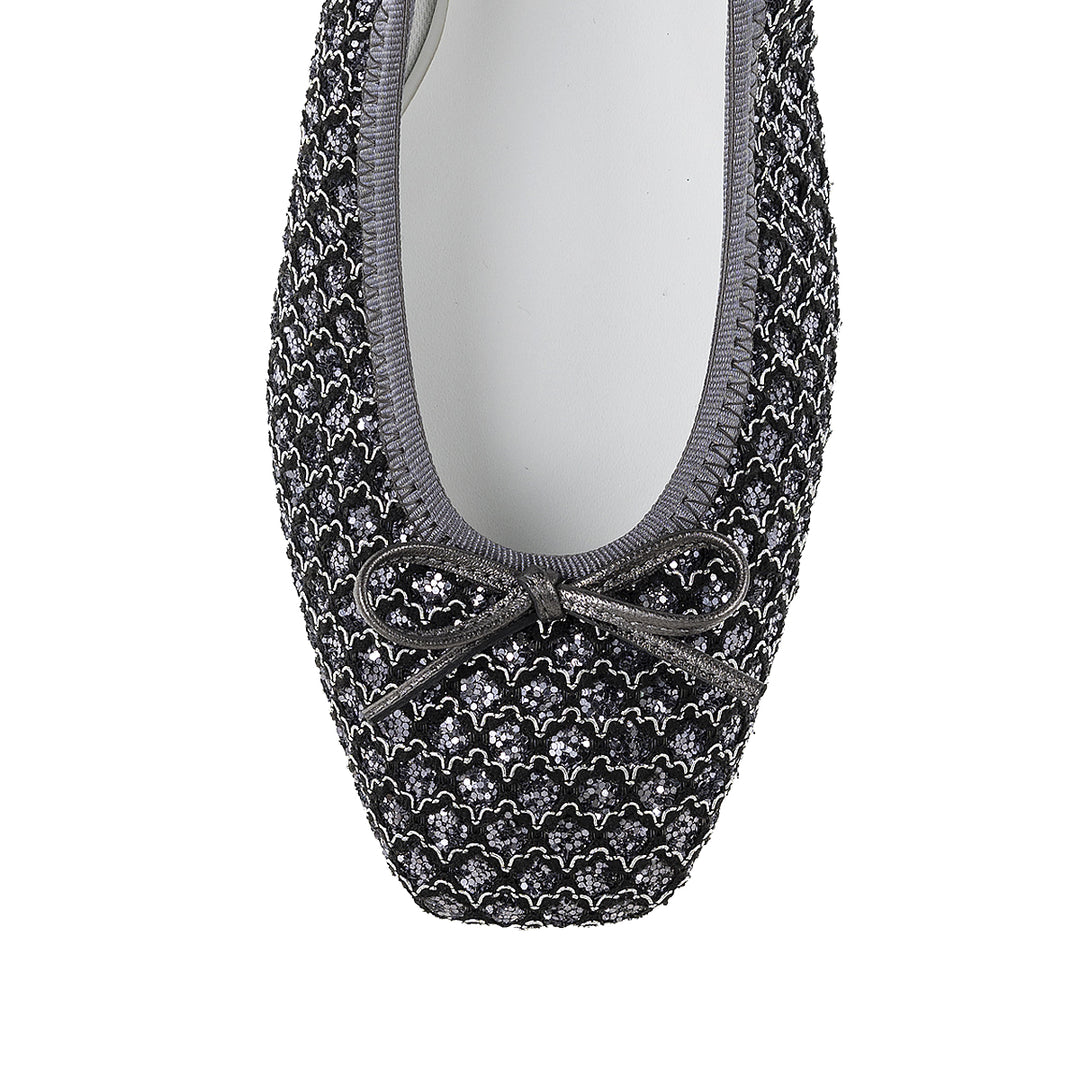 Giselle -Flower lace glitter Dark gray フラワーレースグリッター