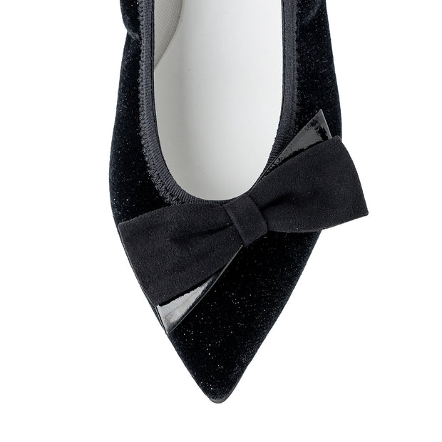 [10/8(wed)20:00～発売開始]Mathilde -Lame velour cloth Black ラメベロアクロス ブラック kurun クルン kuruntokyo 入学式 卒業式 クルントウキョウ 疲れない 痛くない madeinjapan 日本製 本革 バレエシューズ フラットシューズ パンプス kurunTOKYO mdmバレエシューズwaterproof レインシューズ 小さいサイズ 大きいサイズ 26cm 21.5cm 26cm 25.5cm 25cm 22cm