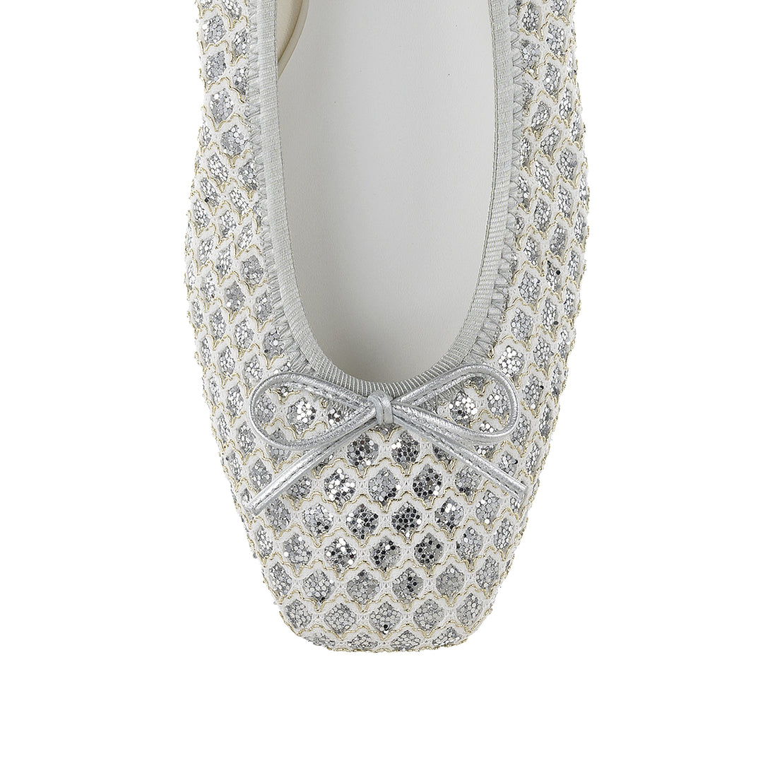 Giselle -Flower lace glitter Silver フラワーレースグリッター