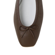 Giselle -Waterproof smooth Chocolate brown　ウォータープルーフスムース チョコレートブラウン kurun クルン kuruntokyo 入学式 卒業式 クルントウキョウ 疲れない 痛くない madeinjapan 日本製 本革 バレエシューズ フラットシューズ  パンプス kurunTOKYO mdmバレエシューズwaterproof レインシューズ 小さいサイズ 大きいサイズ 26cm 21.5cm 26cm 25.5cm 25cm 22cm