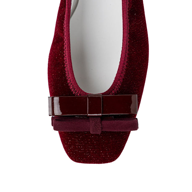 [10/8(wed)20:00～発売開始]Giselle -Lame velour cloth Bordeaux ラメベロアクロス ボルドー kurun クルン kuruntokyo 入学式 卒業式 クルントウキョウ 疲れない 痛くない madeinjapan 日本製 本革 バレエシューズ フラットシューズ パンプス kurunTOKYO mdmバレエシューズwaterproof レインシューズ 小さいサイズ 大きいサイズ 26cm 21.5cm 26cm 25.5cm 25cm 22cm