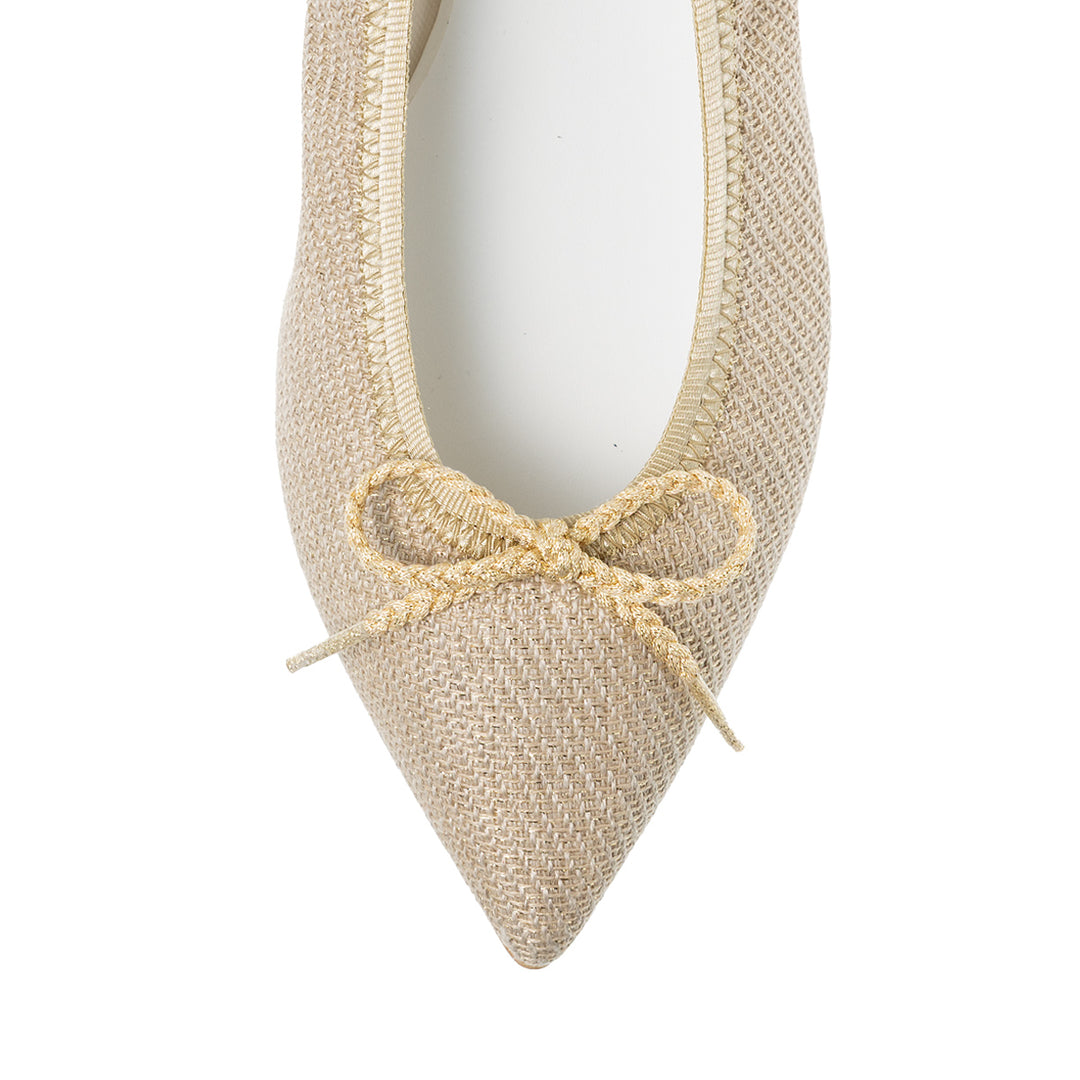 Mathilde -Waterproof Linen lame cloth R Gold ウォータープルーフ