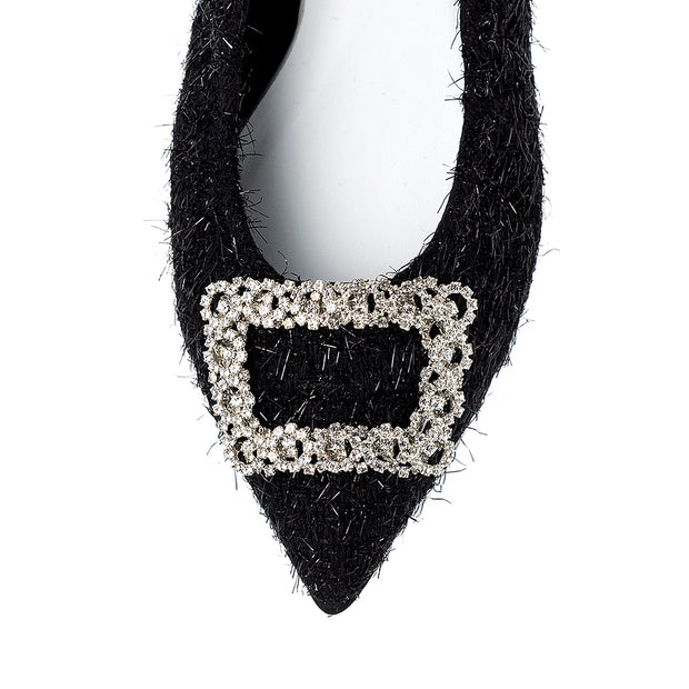 [10/31(fri)20:00 再入荷] Inès -Fringe cloth bijou Black フリンジクロス ビジュー ブラック kurun クルン kuruntokyo 入学式 卒業式 クルントウキョウ 疲れない 痛くない madeinjapan 日本製 本革 バレエシューズ フラットシューズ パンプス kurunTOKYO mdmバレエシューズwaterproof レインシューズ 小さいサイズ 大きいサイズ 26cm 21.5cm 26cm 25.5cm 25cm 22cm