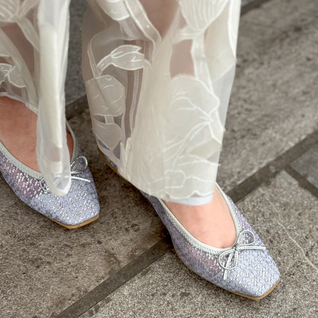 Giselle -Sheer lame cloth Silver シアーラメクロス シルバー kurun クルン kuruntokyo 入学式 卒業式 クルントウキョウ 疲れない 痛くない madeinjapan 日本製 本革 バレエシューズ フラットシューズ パンプス kurunTOKYO mdmバレエシューズwaterproof レインシューズ 小さいサイズ 大きいサイズ 26cm 21.5cm 26cm 25.5cm 25cm 22cm