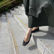 Giselle -Waterproof Suede Darkgray ウォータープルーフ スエード ダークグレー kurun クルン kuruntokyo 入学式 卒業式 クルントウキョウ 疲れない 痛くない madeinjapan 日本製 本革 バレエシューズ フラットシューズ パンプス kurunTOKYO mdmバレエシューズwaterproof レインシューズ 小さいサイズ 大きいサイズ 26cm 21.5cm 26cm 25.5cm 25cm 22cm