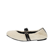 [11/28(fri) 20:00～先行発売]Flavie -Boa Cloth Double Strap Ivory　ボアクロス ダブルストラップ アイボリー