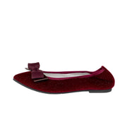 [10/8(wed)20:00～発売開始]Mathilde -Lame velour cloth Bordeaux ラメベロアクロス ボルドー kurun クルン kuruntokyo 入学式 卒業式 クルントウキョウ 疲れない 痛くない madeinjapan 日本製 本革 バレエシューズ フラットシューズ パンプス kurunTOKYO mdmバレエシューズwaterproof レインシューズ 小さいサイズ 大きいサイズ 26cm 21.5cm 26cm 25.5cm 25cm 22cm
