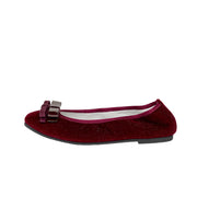 [10/8(wed)20:00～発売開始]Giselle -Lame velour cloth Bordeaux ラメベロアクロス ボルドー kurun クルン kuruntokyo 入学式 卒業式 クルントウキョウ 疲れない 痛くない madeinjapan 日本製 本革 バレエシューズ フラットシューズ パンプス kurunTOKYO mdmバレエシューズwaterproof レインシューズ 小さいサイズ 大きいサイズ 26cm 21.5cm 26cm 25.5cm 25cm 22cm