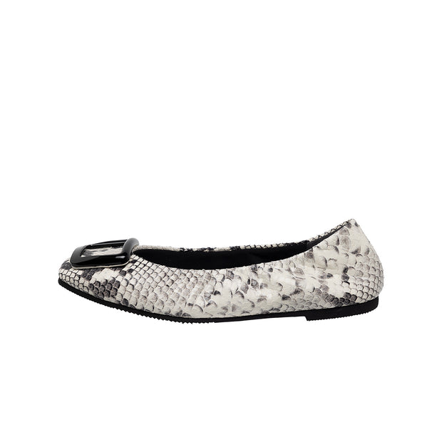 4/8(wed)20:00 販売開始]Flavie -Pythonprint Buckle Gray パイソン